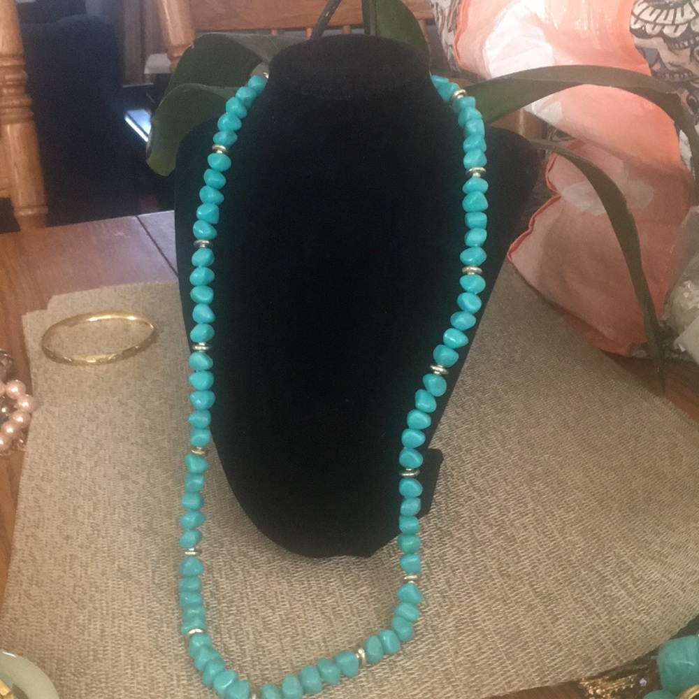 Turquoise colored necklace